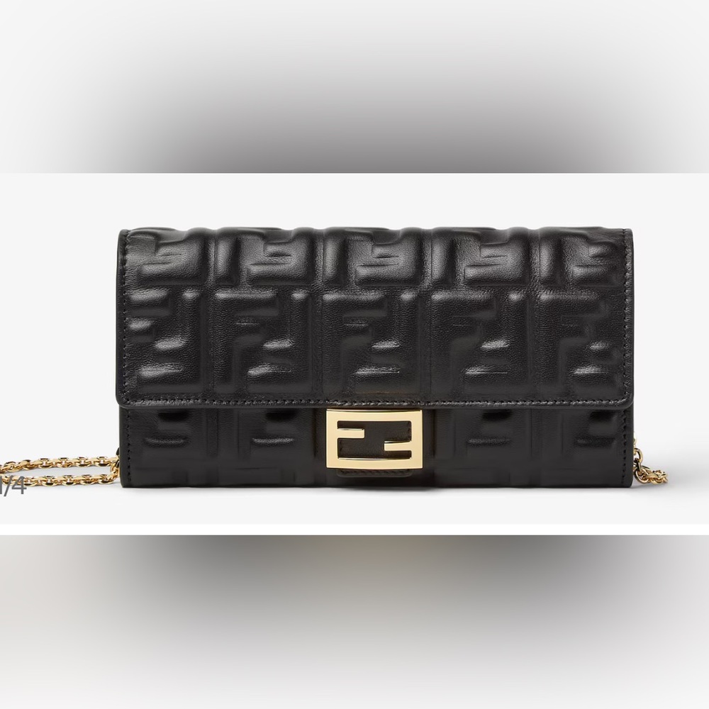 New Fendi baguette, Continental wallet with chain